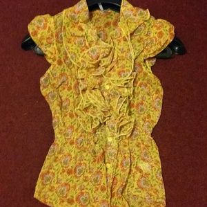 Yellow T-Shirt with flower